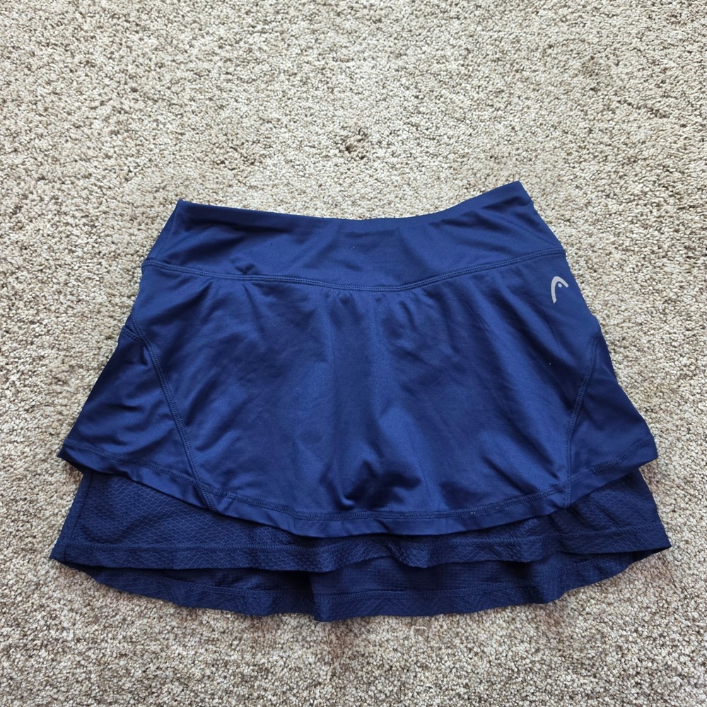 Head Tennis Skort Womens XS Navy Blue Layered Mesh Athletic Golf Skirt Outdoor